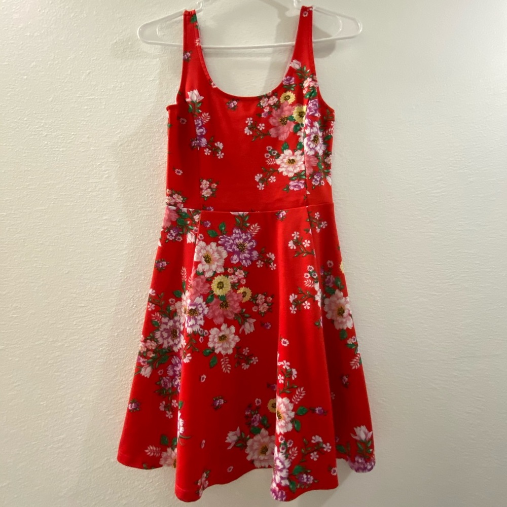Red Floral Dress
